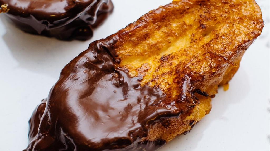 Receta de torrijas de chocolate.