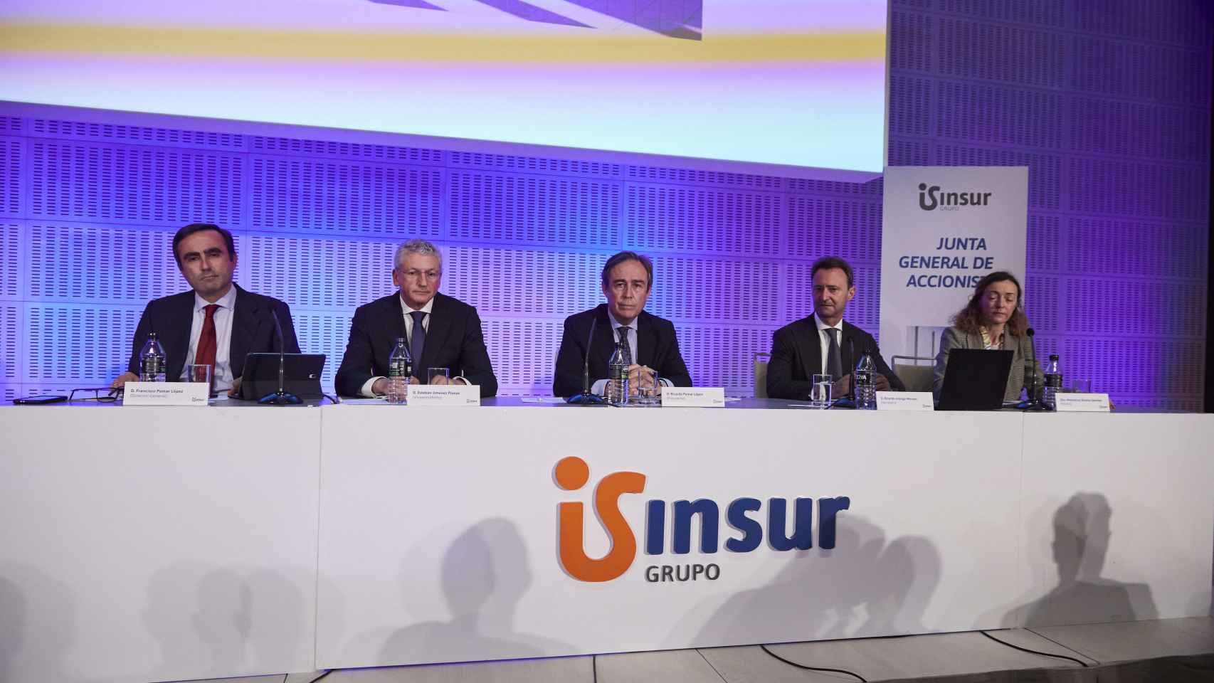Ricardo Pumar, en una imagen de archivo, preside la mesa de la junta de accionistas del Grupo Insur.