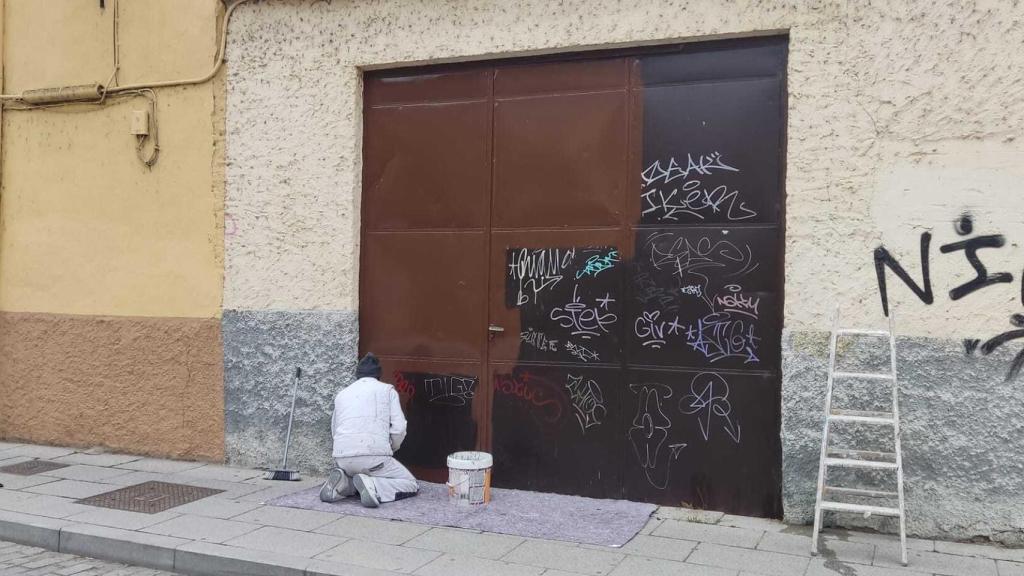 Repintado en el barrio de La Horta