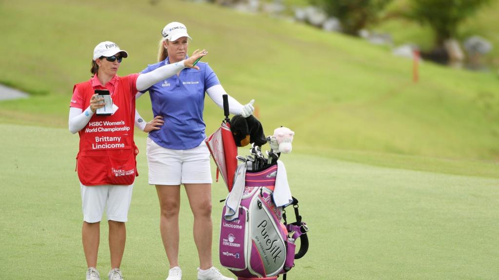 Brittany Lincicome durante su participación en un torneo