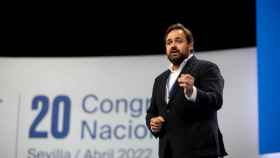 Paco Núñez, este viernes durante su intervención en el congreso nacional del PP