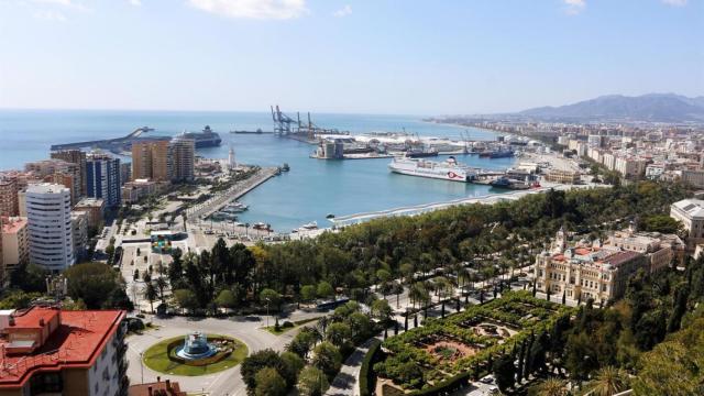 Vista del parque de Málaga.