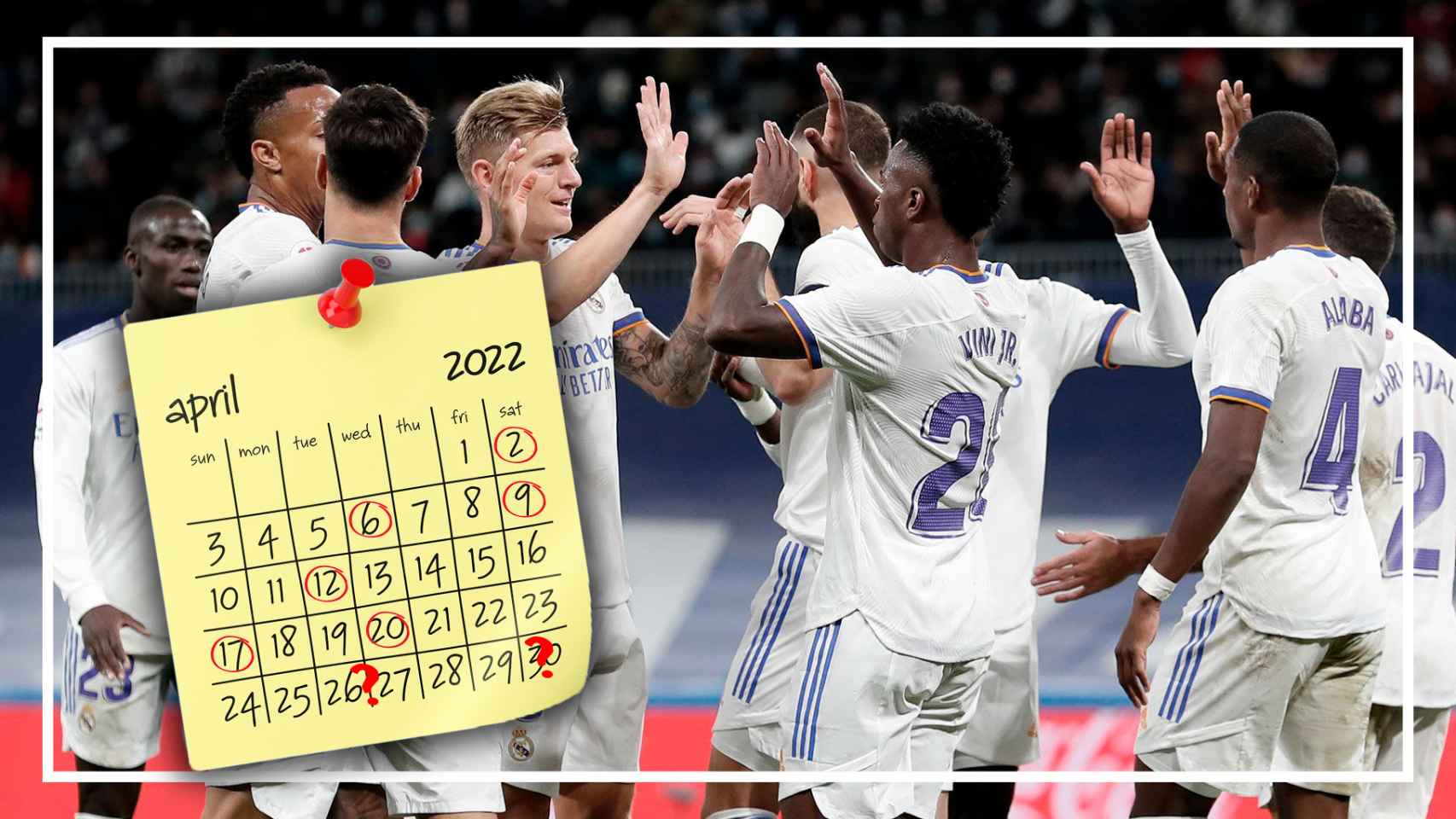 El sprint final del Real Madrid en el calendario