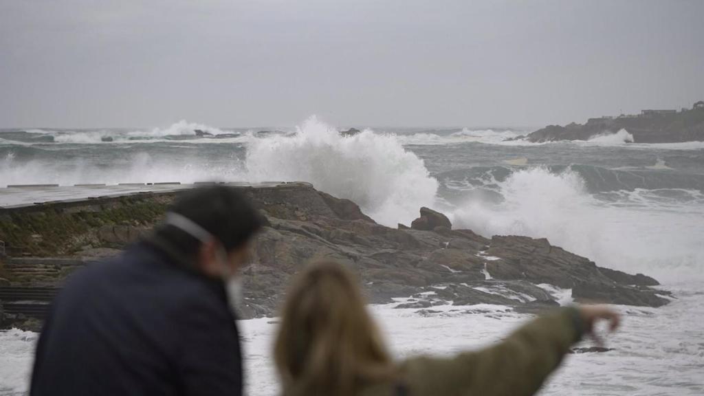 Fuerte oleaje en el litoral de Málaga.