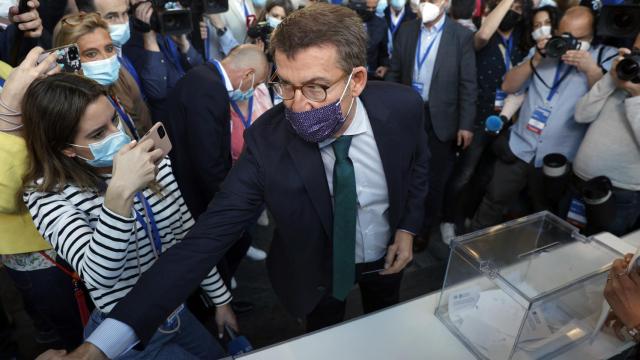 Alberto Núñez Feijóo, en el congreso del PP en Sevilla.