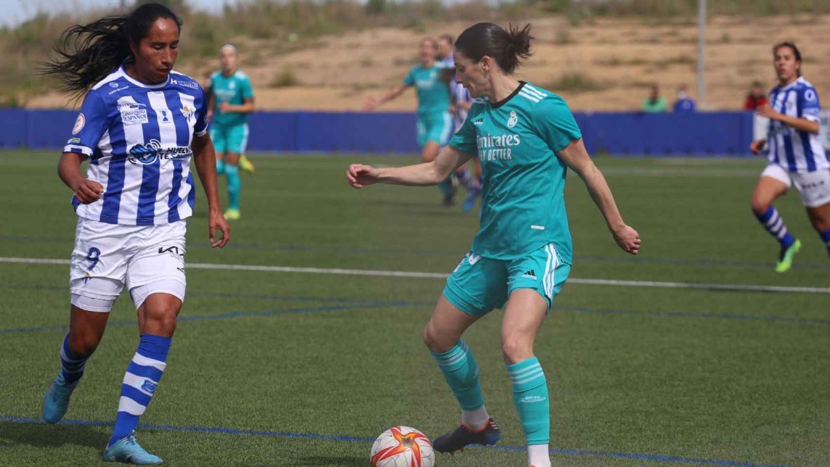 Esther González, en el Sporting de Huelva - Real Madrid Femenino de la Primera Iberdrola