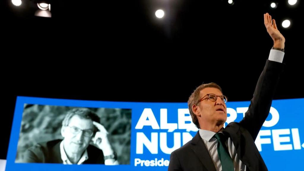 Alberto Núñez Feijóo, en la clausura del congreso del PP en Sevilla.