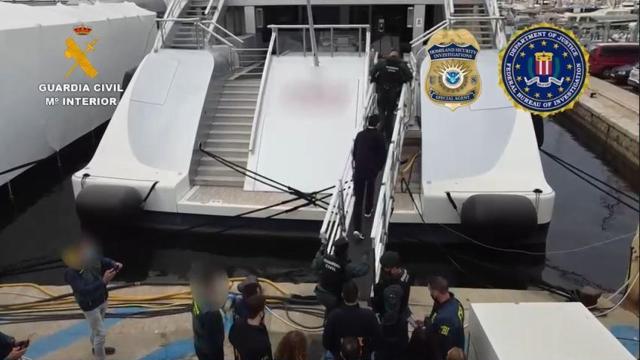 Yate incautado por el FBI y la Guardia Civil a principios de abril.