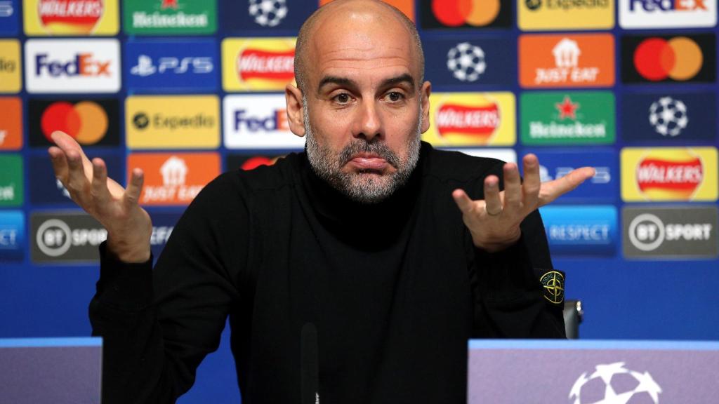 Pep Guardiola, en rueda de prensa.