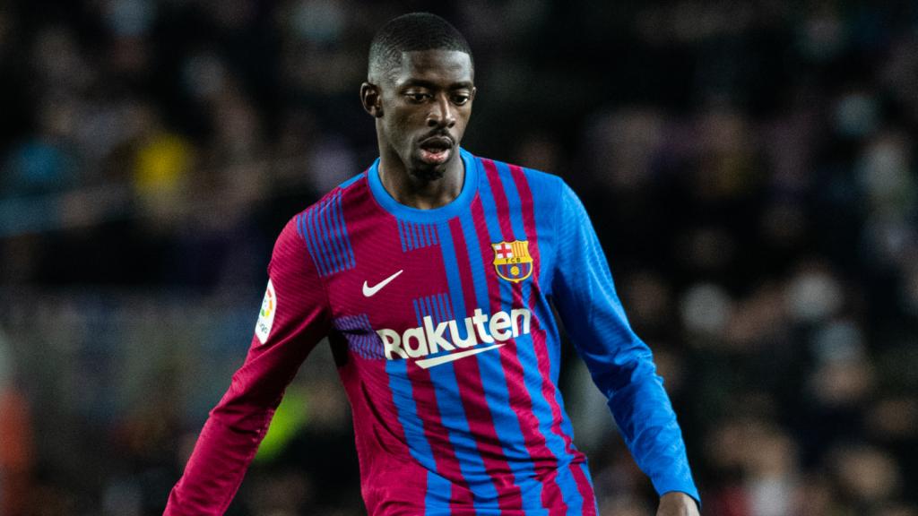 Ousmane Dembélé, en un partido del Barcelona de la temporada 2021/2022