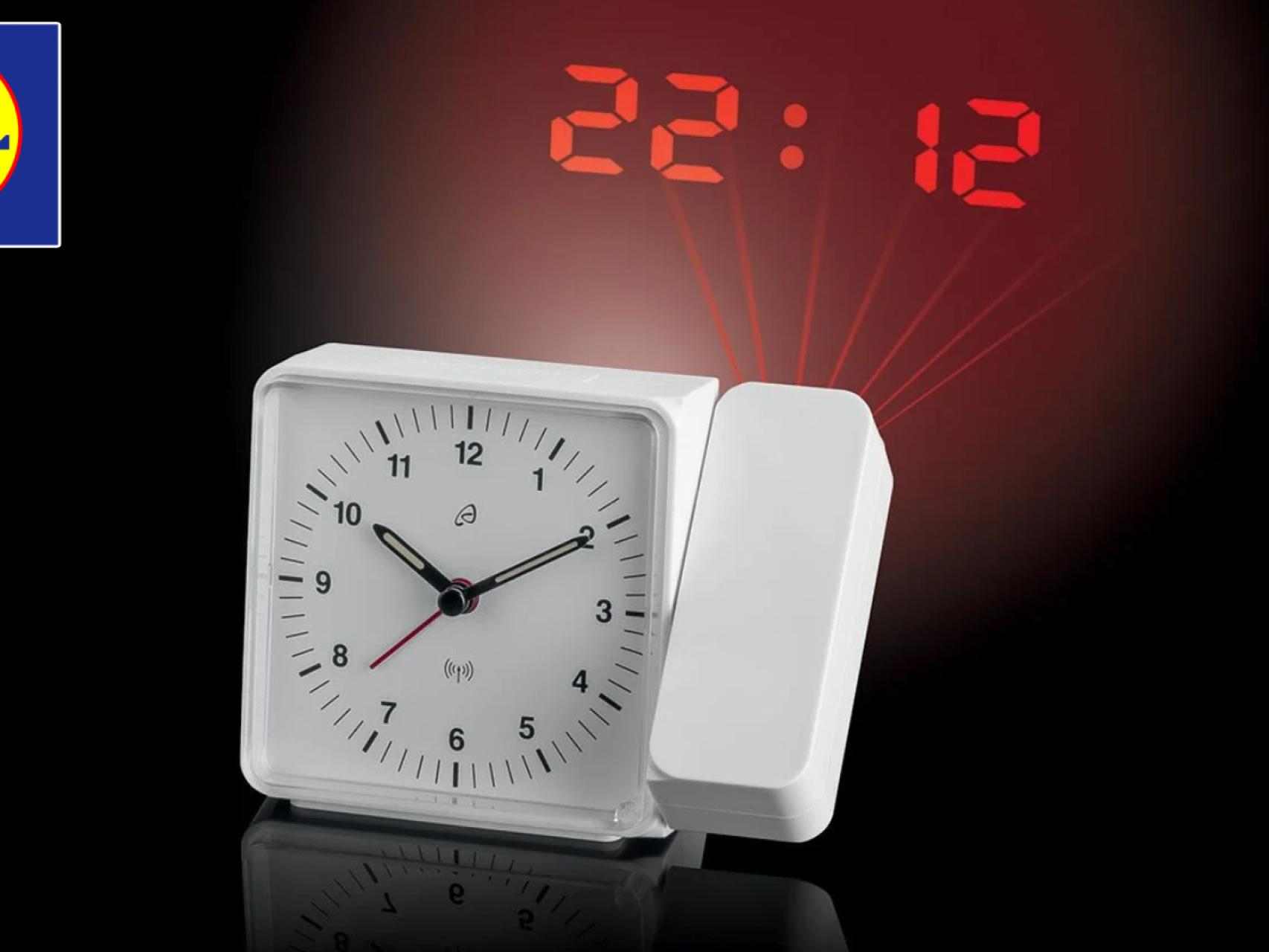 Reloj que proyecta la hora en el techo online