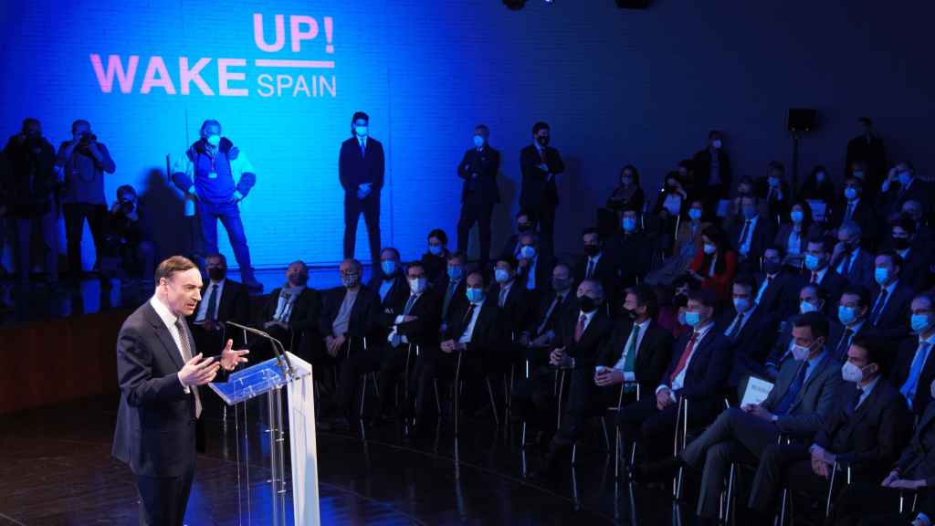 Pedro J. Ramírez, presidente ejecutivo y director de EL ESPAÑOL, en la inauguración de la segunda edición de Wake Up, Spain!