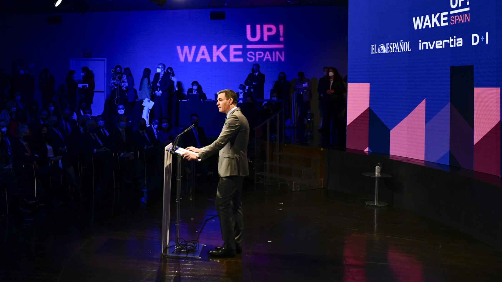 Pedro Sánchez, este lunes, en la inauguración del Wake UP, Spain!