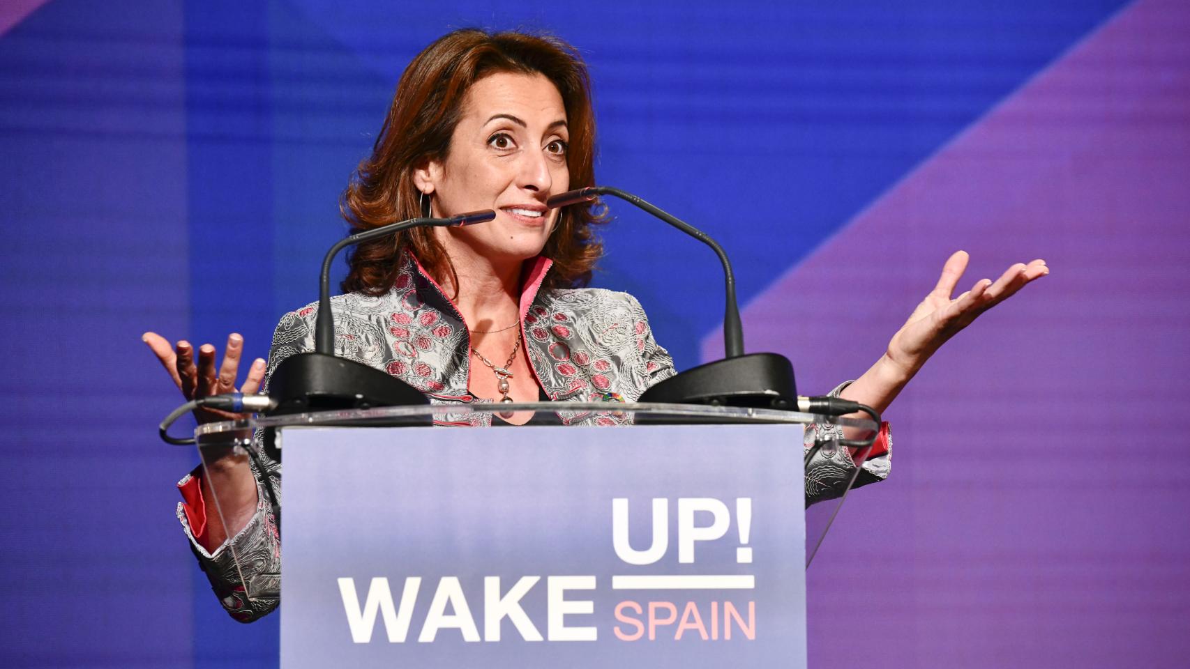 Therese Jamaa, vicepresidenta de Huawei España, durante su intervención bajo el título 'Innovación y digitalización para afrontar los retos del futuro', en la primera jornada del 'Wake Up, Spain!'.