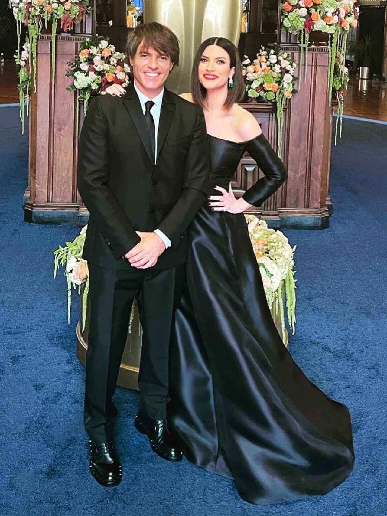 Paolo y Laura en los Oscar, en 2021.