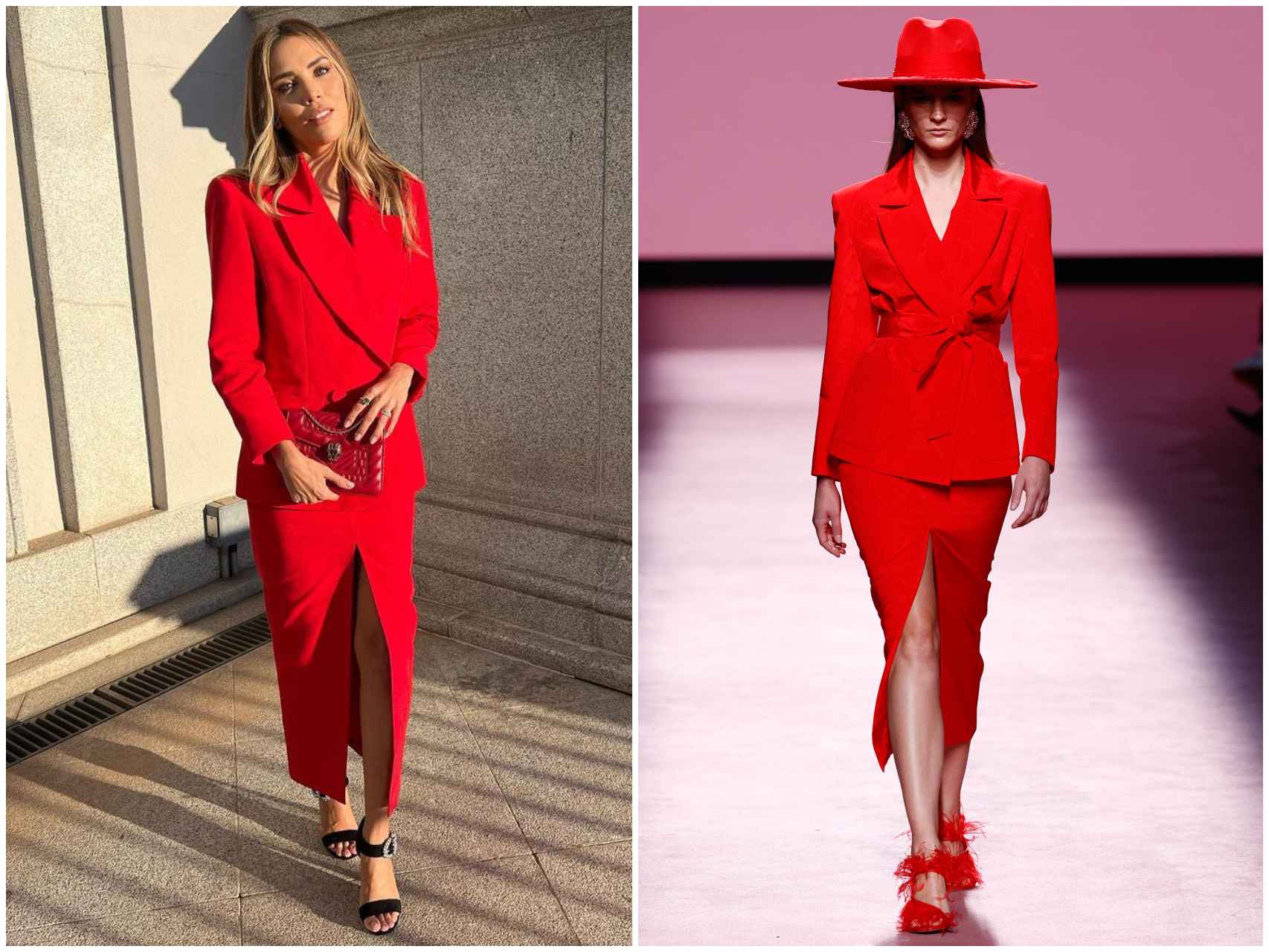 Rosanna luce el estilismo que Redondo Brand presentó en Fashion Week Madrid hace un mes.