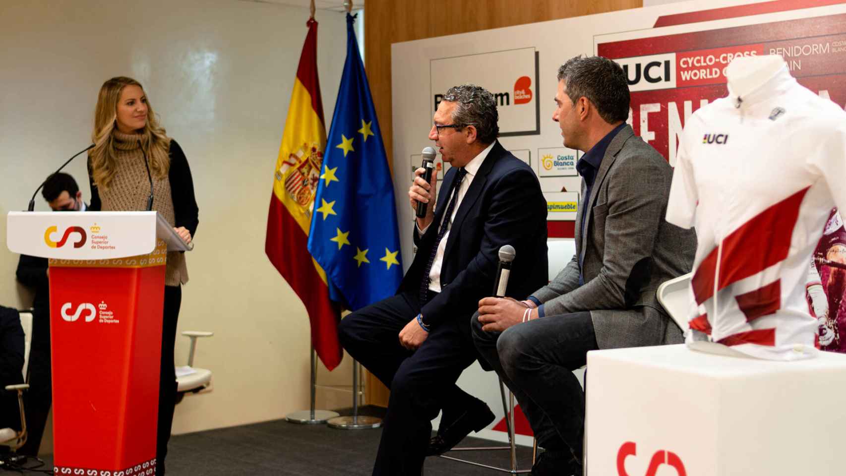 El alcalde de Benidorm, Toni Pérez, presenta en Madrid la prueba, este martes.