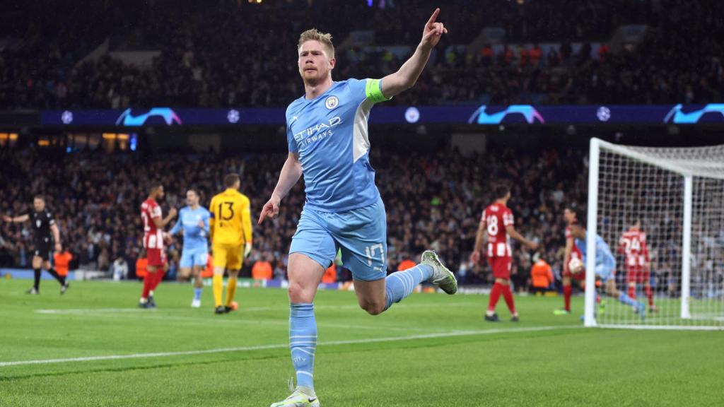 Kevin de Bruyne celebra.