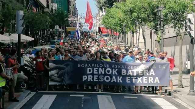 Manifestación de la plataforma proetarra Sare en Bilbao.