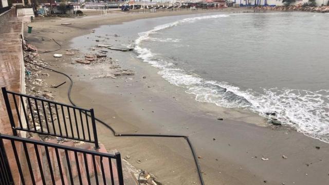 Marbella, tras el paso del temporal.