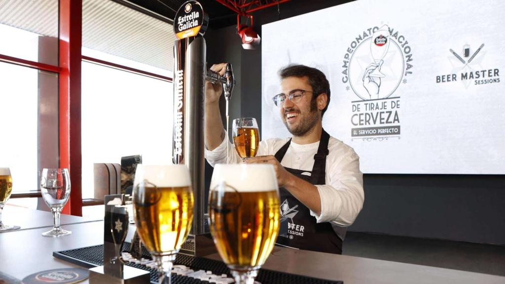 Gustavo Rey, último ganador del premio ‘Mejor tirador de cañas de Galicia