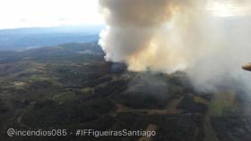 Un incendio registrado en Figueiras en 2015.