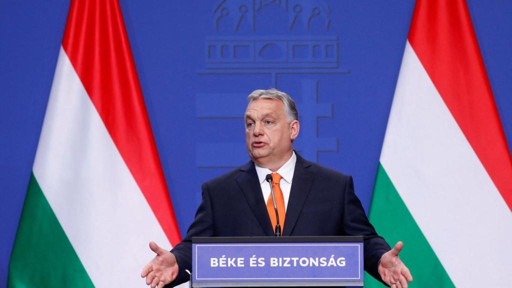 El primer ministro húngaro, Viktor Orbán, durante una rueda de prensa