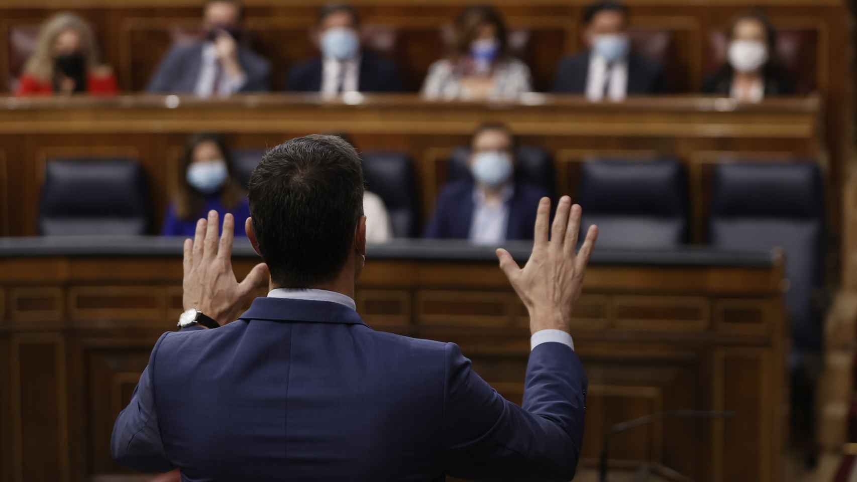 Pedro Sánchez responde a Cuca Gamarra en la sesión de control al Gobierno en el Congreso.
