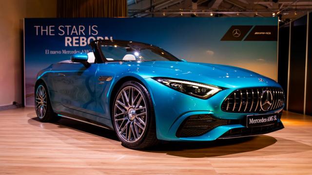 Anticipo del nuevo Mercedes SL durante su presentación en Madrid.
