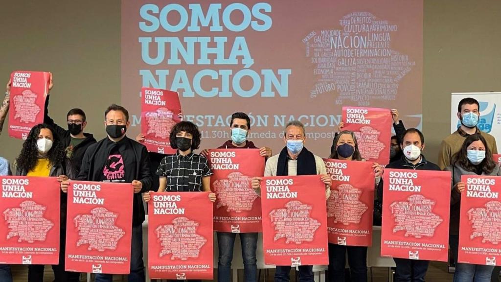 Presentación de la manifestación Somos unha nación.