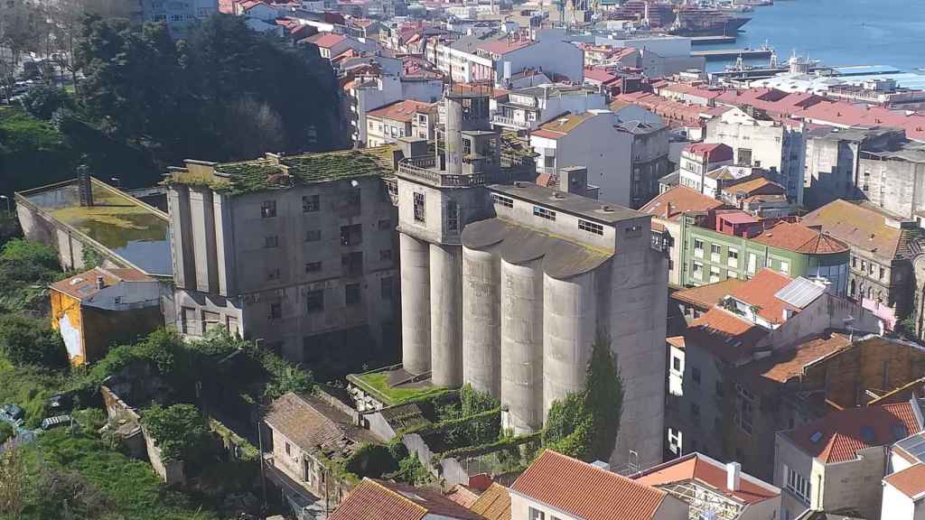 Vista aérea del ámbito de la antigua Panificadora de Vigo.