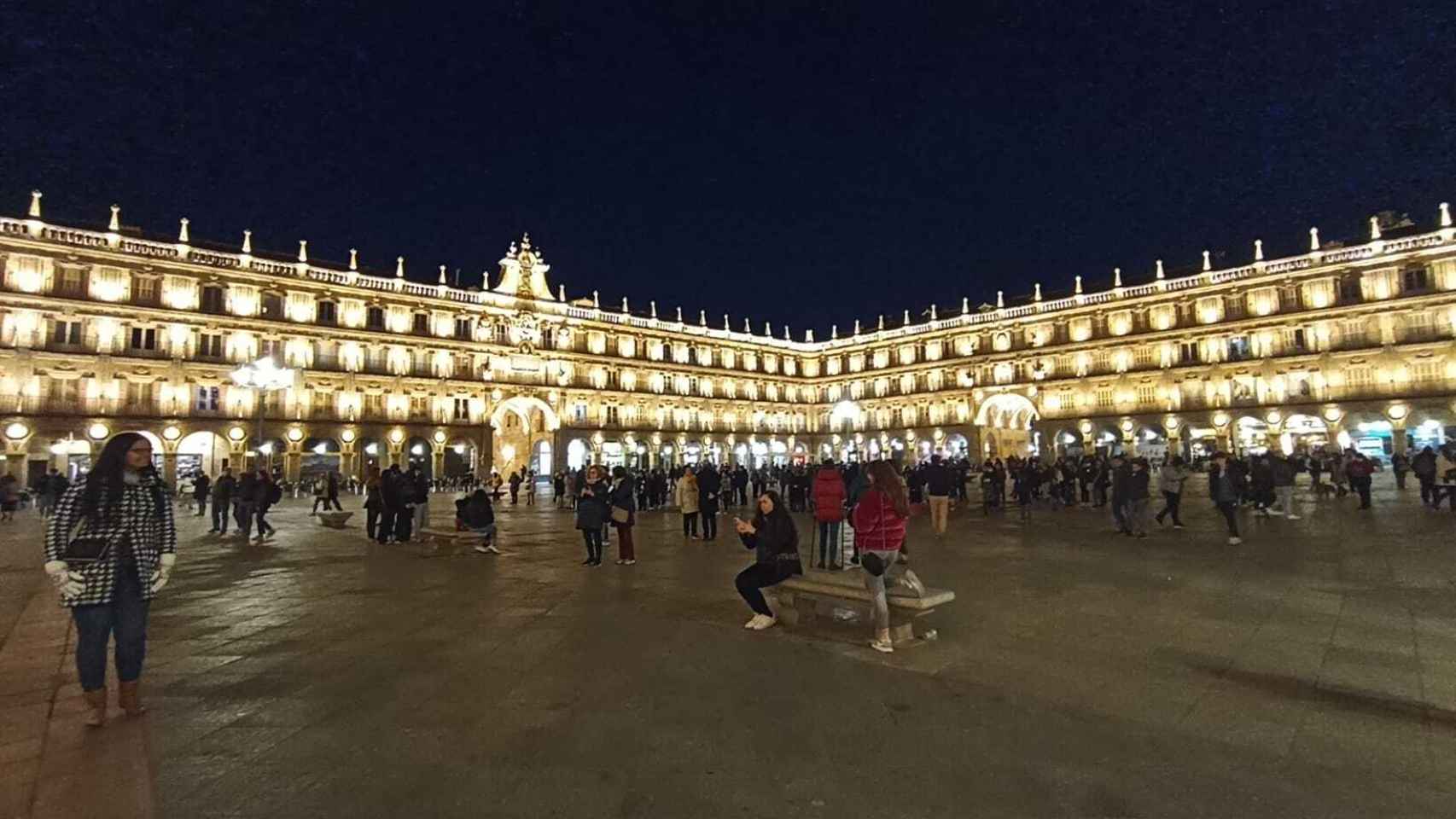 Nueva iluminación en la Plaza Mayor de Salamanca