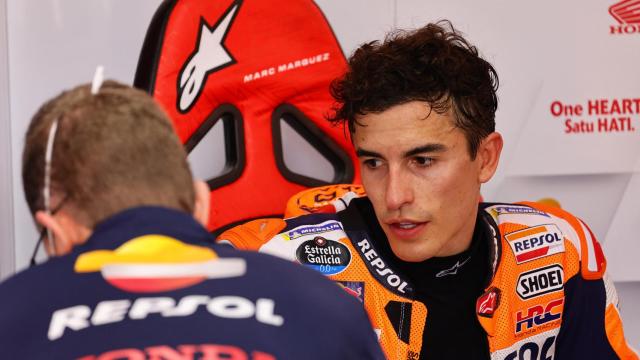 Marc Márquez en un box