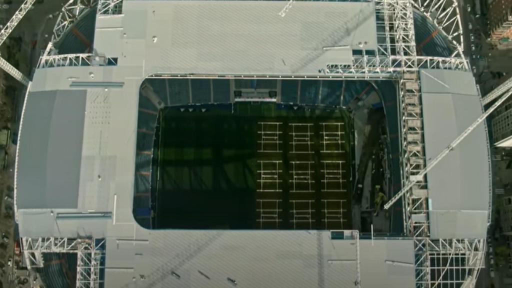 El Santiago Bernabéu visto desde las alturas