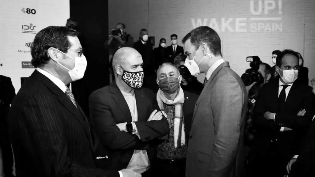 Los agentes sociales conversan con el presidente del Gobierno, Pedro Sánchez, en Wake Up, Spain!.