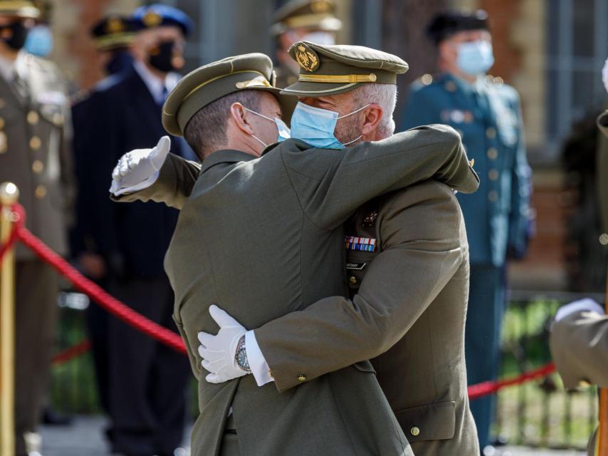 El coronel Miguel García Santiago y José Manuel Vivas Urieta