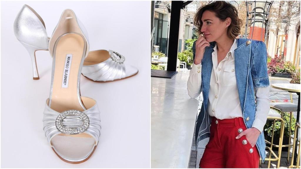 Eugenia Osborne ha mostrado un 'look' primaveral con unos Manolos.