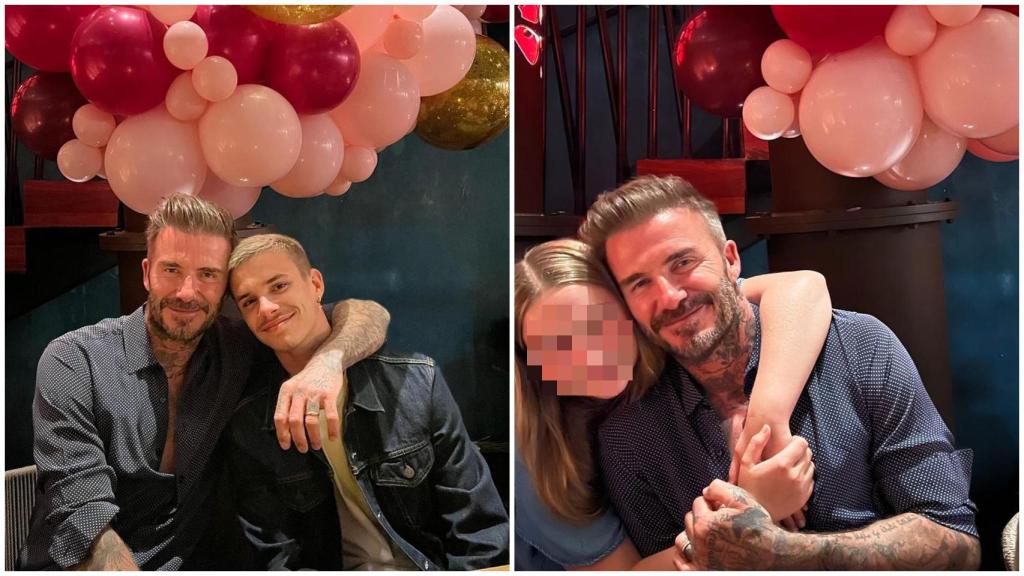 La familia Beckham se dejó ver muy unida en la prefiesta de la boda.