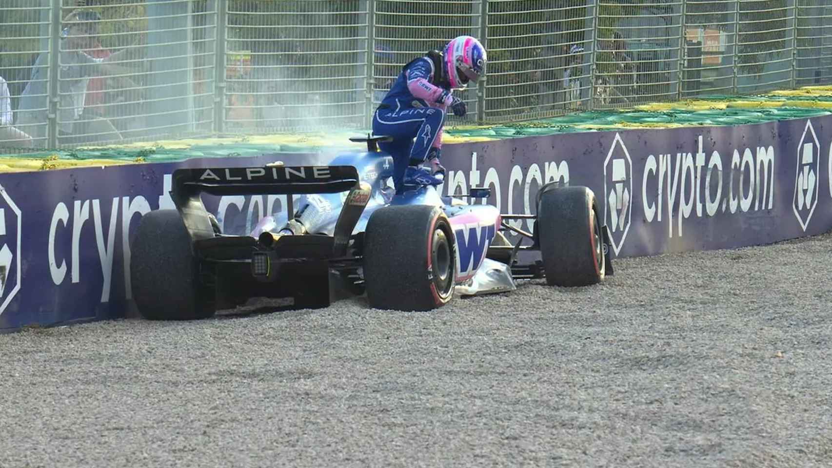 Fernando Alonso, tras su accidente en la Q3 del GP de Australia