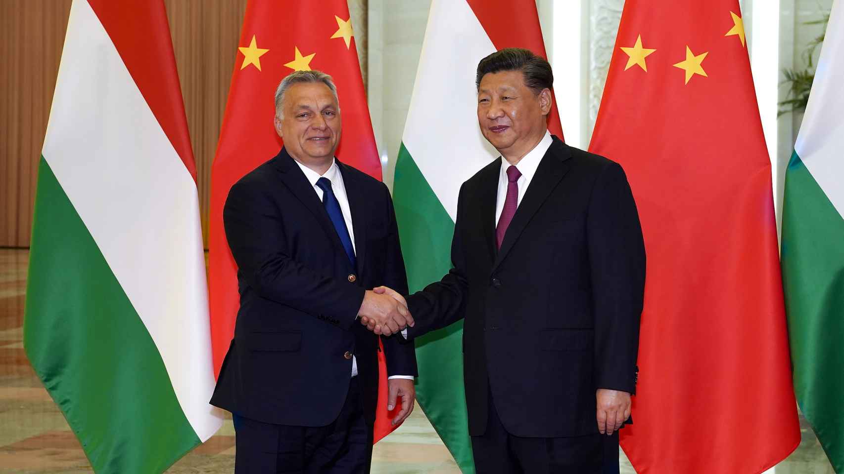 Orbán y Xi, en una reunión de la nueva Ruta de la seda celebrada en 2019.