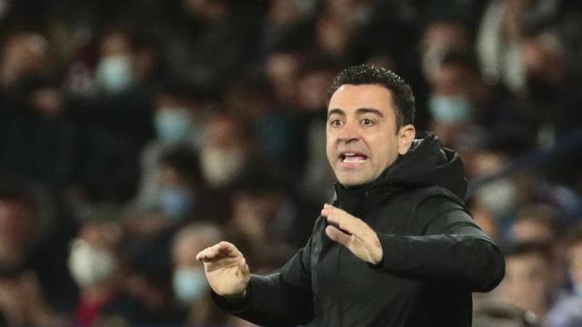 Xavi Hernández durante el partido ante el Levante