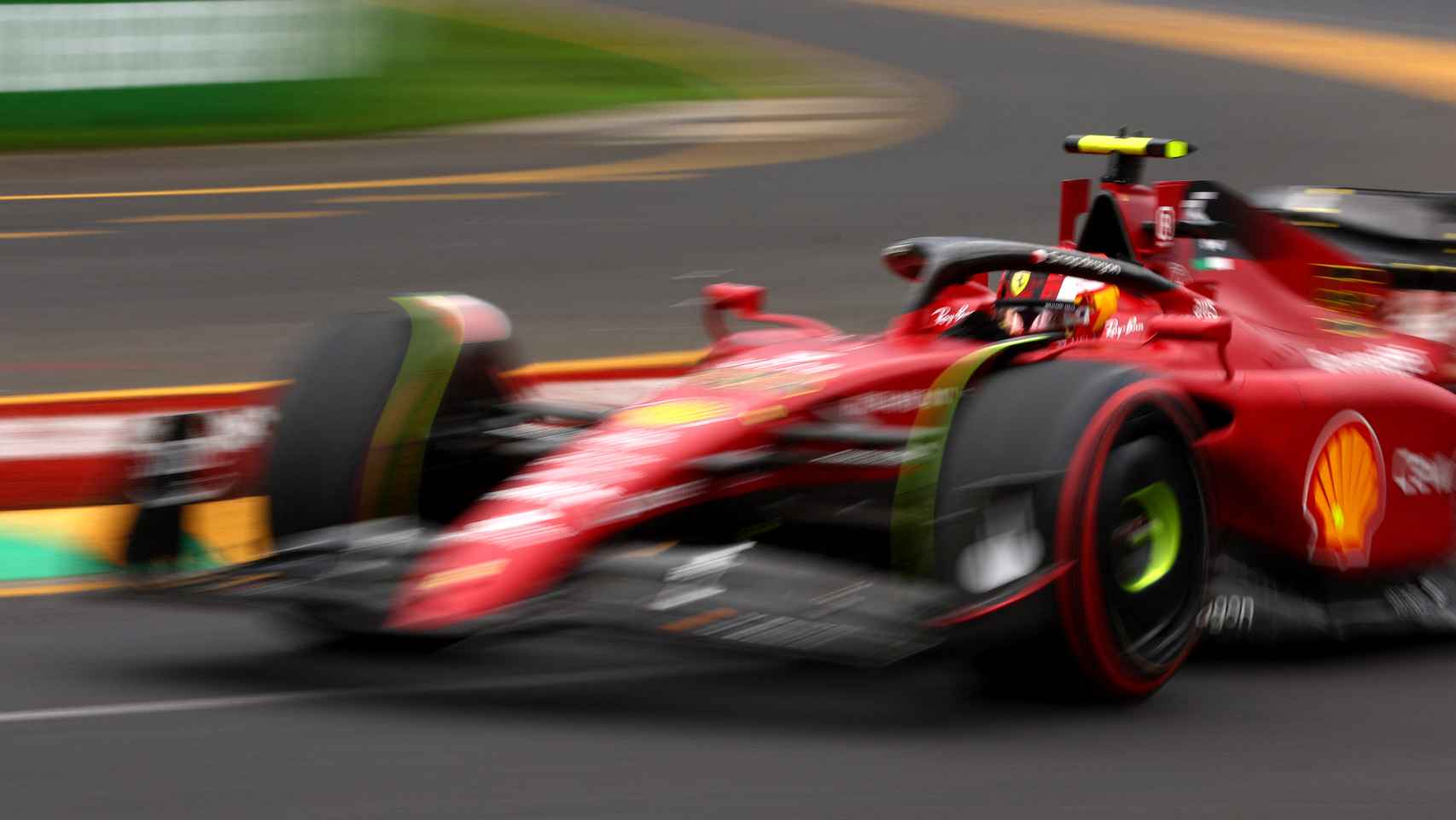El Ferrari de Carlos Sainz Jr., en el Gran Premio de Australia de la F1 en 2022