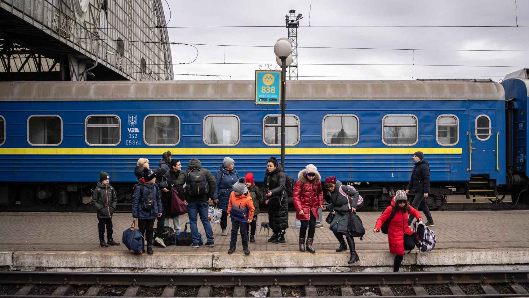 Los trenes se han convertido en el gran aliado de los desplazados en la guerra de Ucrania.