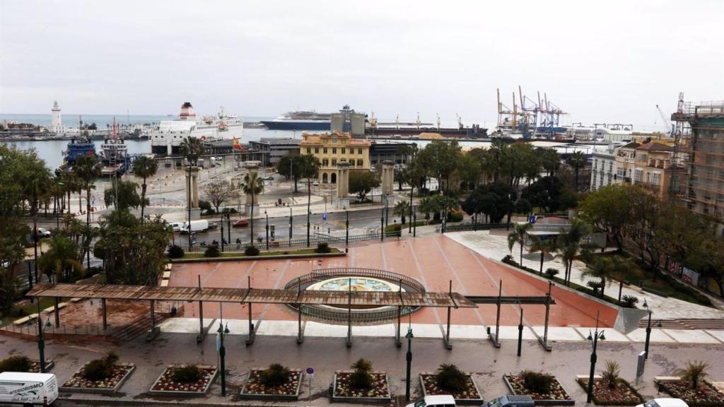 La plaza de la Marina, en Málaga.