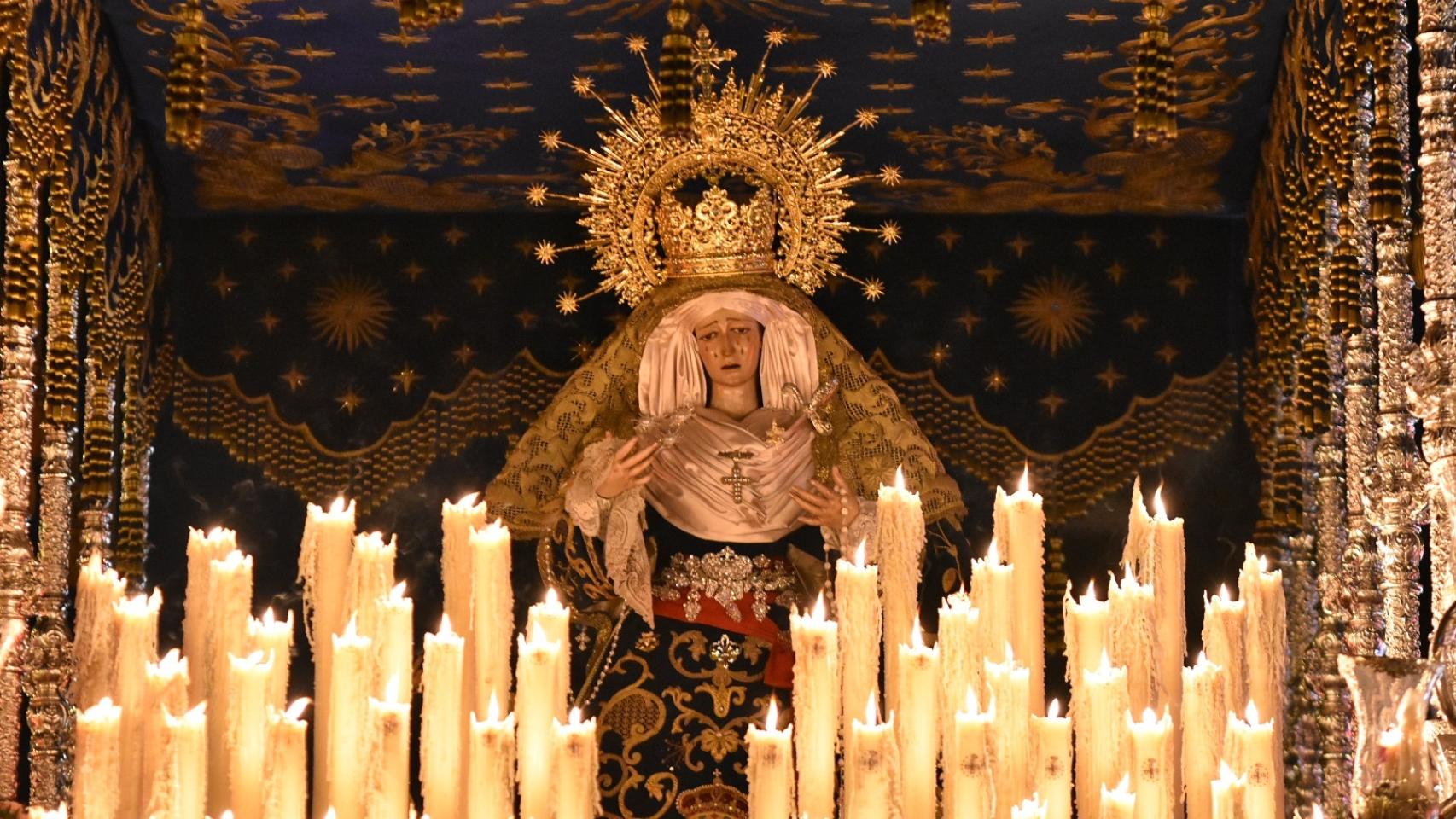 El trono de la Virgen de la Estrella.
