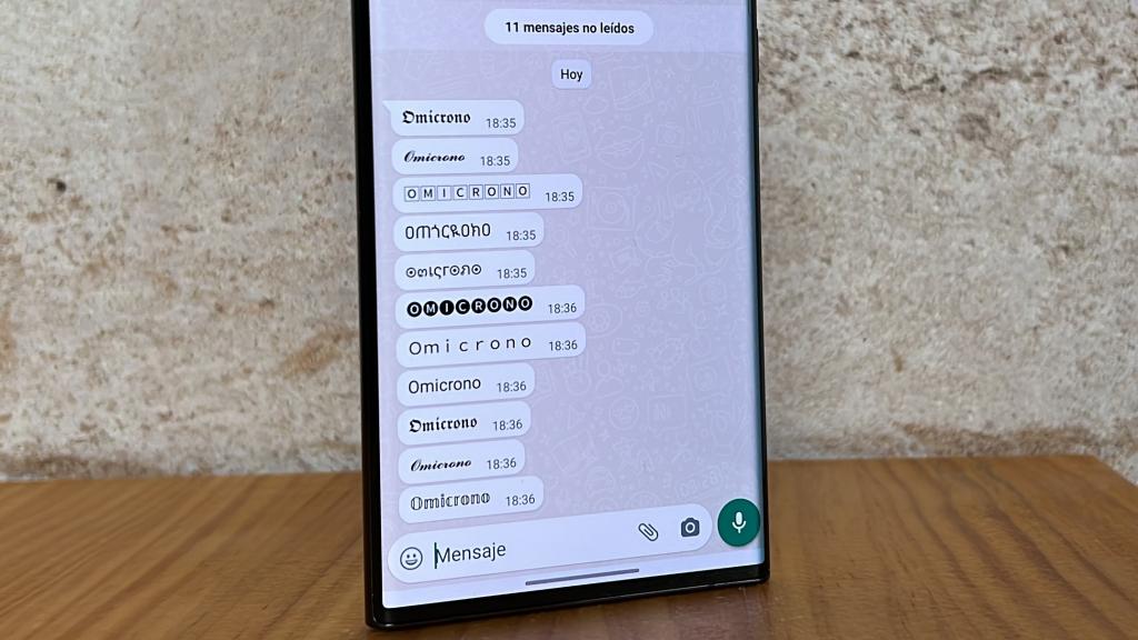 Tipos de letra en WhatsApp