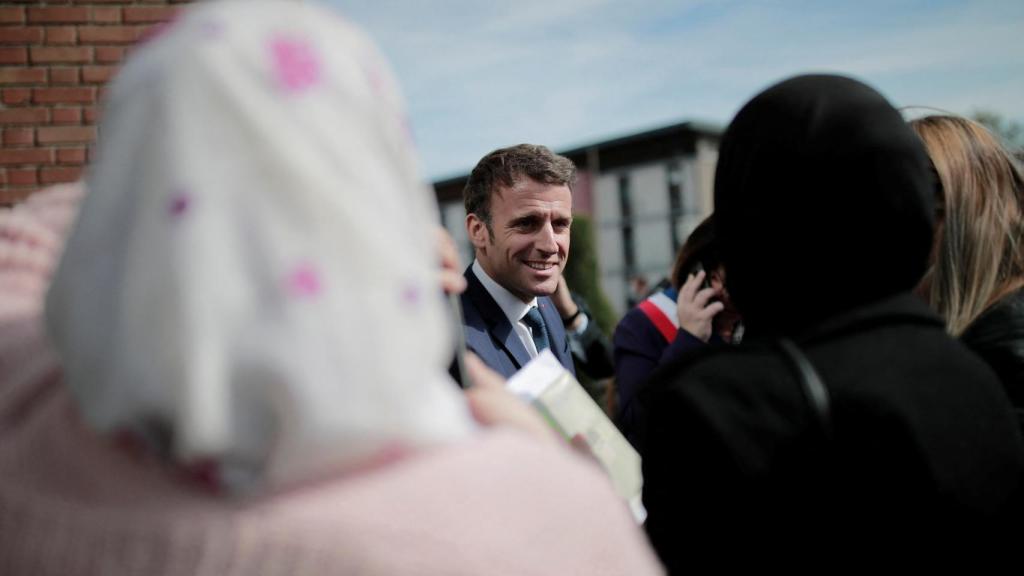 Emmanuel Macron durante su campaña electoral.