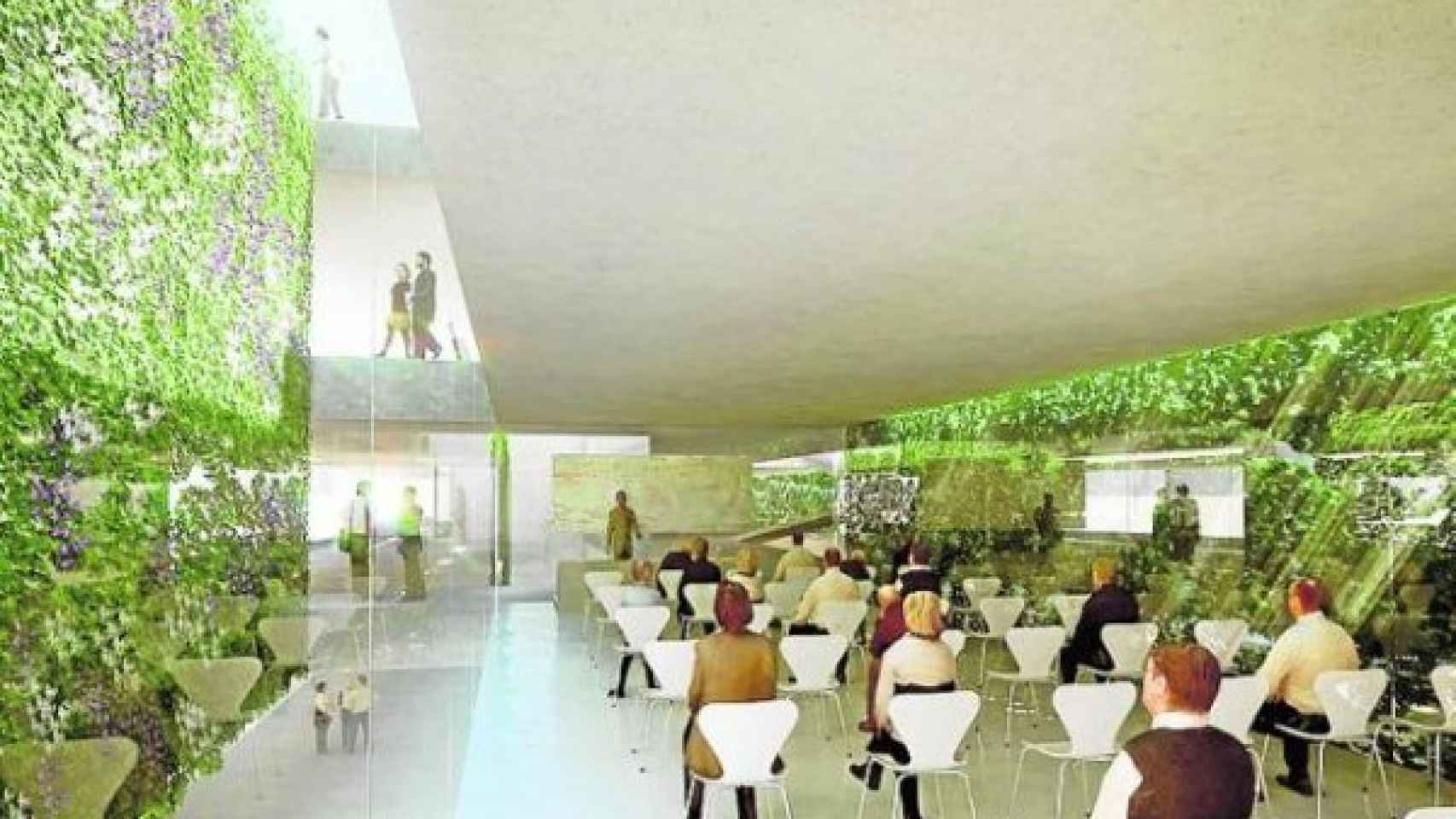 Diseño interior de la nueva Facultad de Psicología de la Universidad de Málaga.