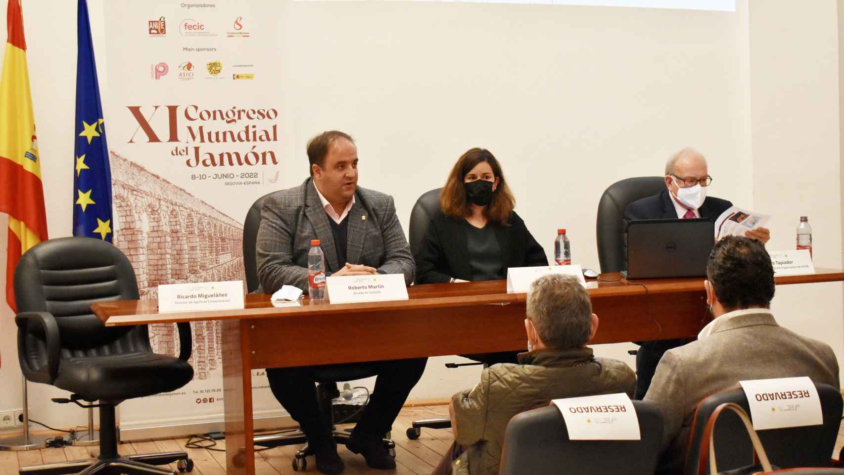 El alcalde, Roberto Martín, en la jornada 'Contra la despoblación, más jamón'