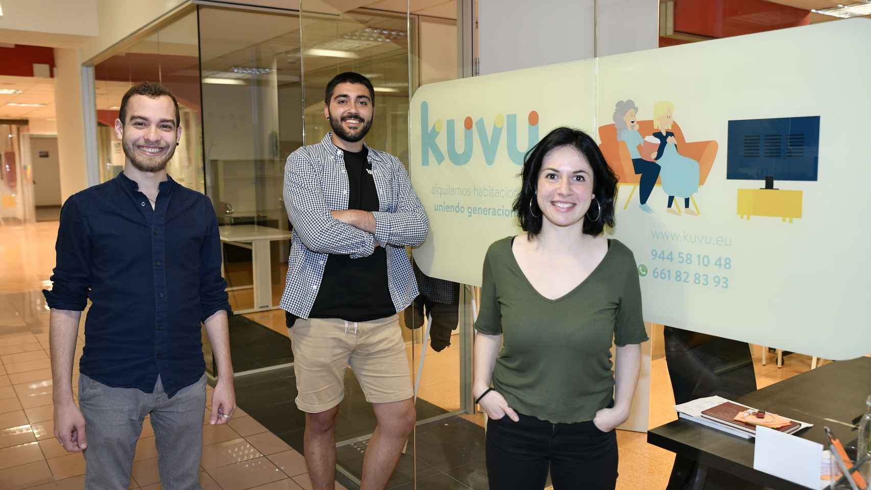 Los cofundadores de Kuvu son Eduardo Fierro (CEO), Jon Ander Fernández (CMO) y Haize Trueba (COO).